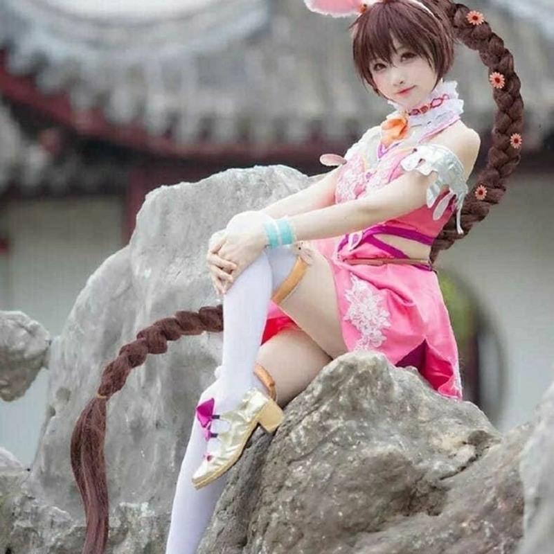 假发均码小舞cos服装女套装裙子兔子演出儿童假发cosplay衣服视频
