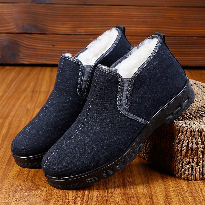 东北羊毛老人大棉鞋男老北京布鞋爷爷加厚加绒保暖爸爸老头棉靴冬视频