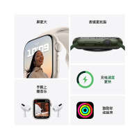 苹果 Apple Watch Series 7 GPS + 蜂窝网络版 45mm 红色铝金属表壳 红色运动型表带 苹果手表 S7