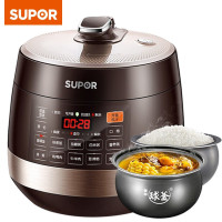 苏泊尔(SUPOR)电压力锅 6升 家用电高压锅球釜双胆家用智能压力锅电高压锅煮饭煲汤锅饭锅 6L