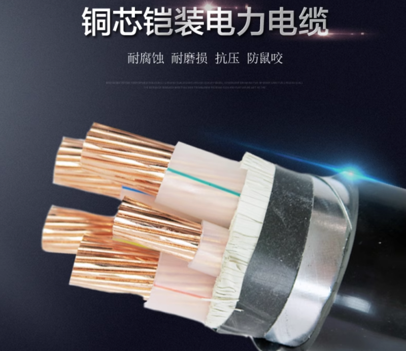 安普津盛 铜芯铠装电力电缆YJV22 4*1.5mm0.6/1kv 米高清大图