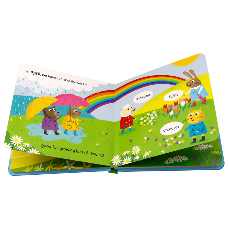 [正版]Usborne出品 一年中的每个月 英文原版绘本 Little Board Books Months of t高清大图