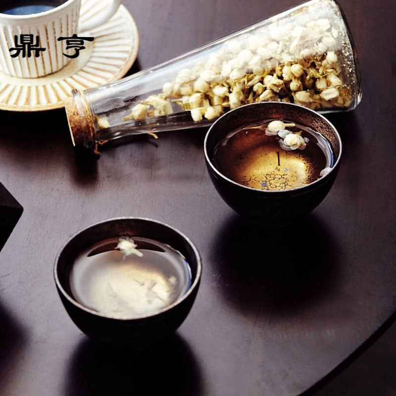 鼎亨洪荒 景德镇陶瓷手工窑变品茗杯主人杯金属釉质感功夫茶杯个