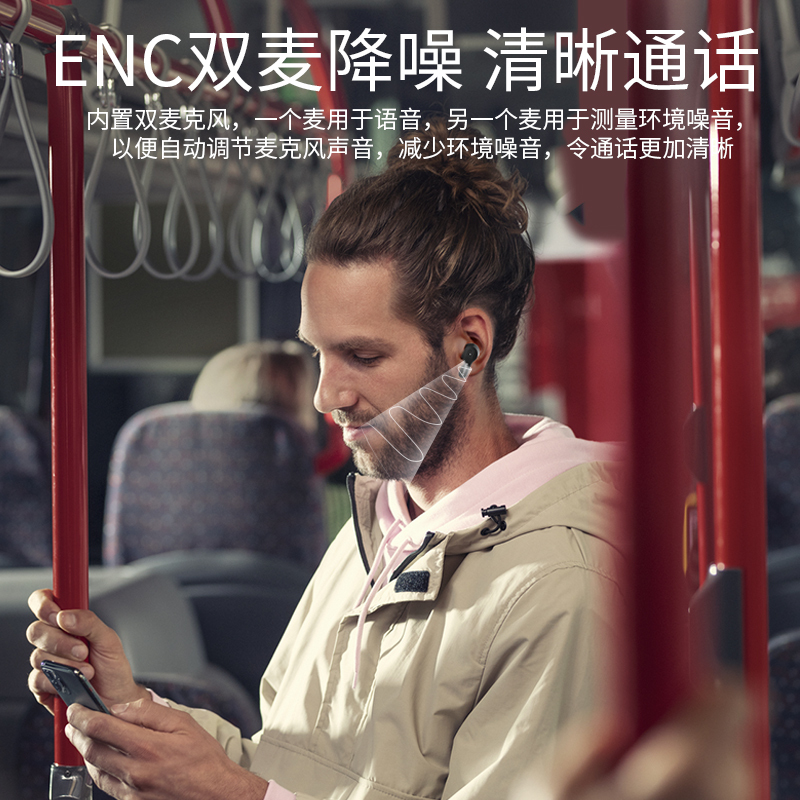 飞利浦TAT3256白色 ANC主动降噪蓝牙无线入耳式音乐耳机带麦强防水IPX4
