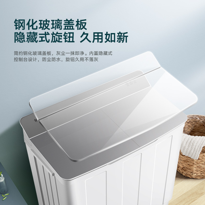 小天鹅(LittleSwan)洗衣机10公斤双缸双桶洗脱一体半自动家用大容量洗脱分离10kg省水省电TP100VH60E