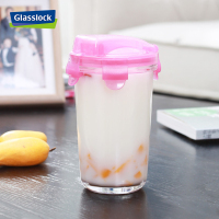 三光云彩(GLASSLOCK)韩国进口钢化耐热玻璃水杯茶杯车载水杯果汁杯牛奶杯RC105 红色 500ml玻璃水杯茶杯