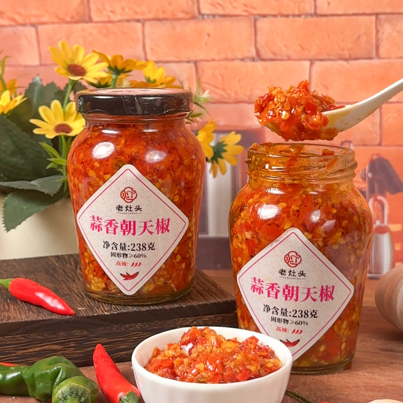 老灶头蒜香朝天椒238g高清大图