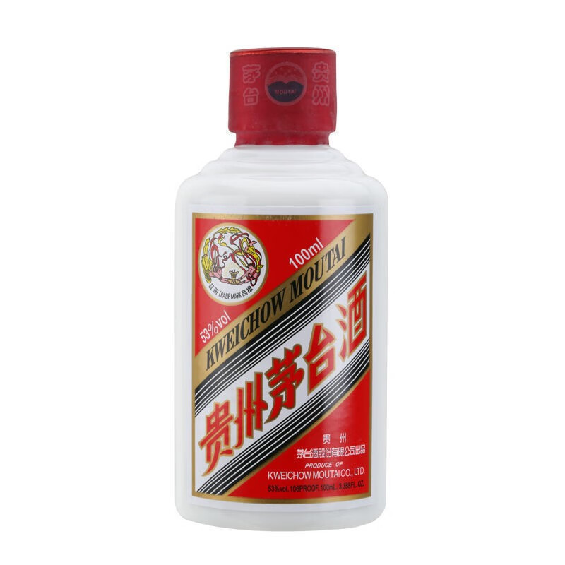 贵州茅台 飞天茅台 53度 酱香型白酒 i茅台 100ml 茅台小可爱单瓶