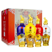 五粮液股份公司出品 戊戌狗年生肖纪念酒 52度 500ml礼盒4瓶装