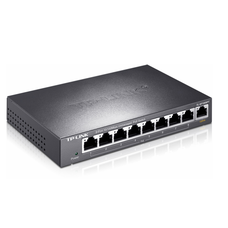 TP-LINK TL-SF1009PT 9口百兆(8口POE)以太网交换机