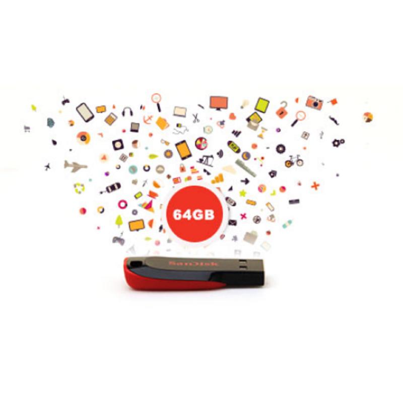 闪迪(SanDisk) 酷刃(CZ50) 64GB U盘 黑红 U盘