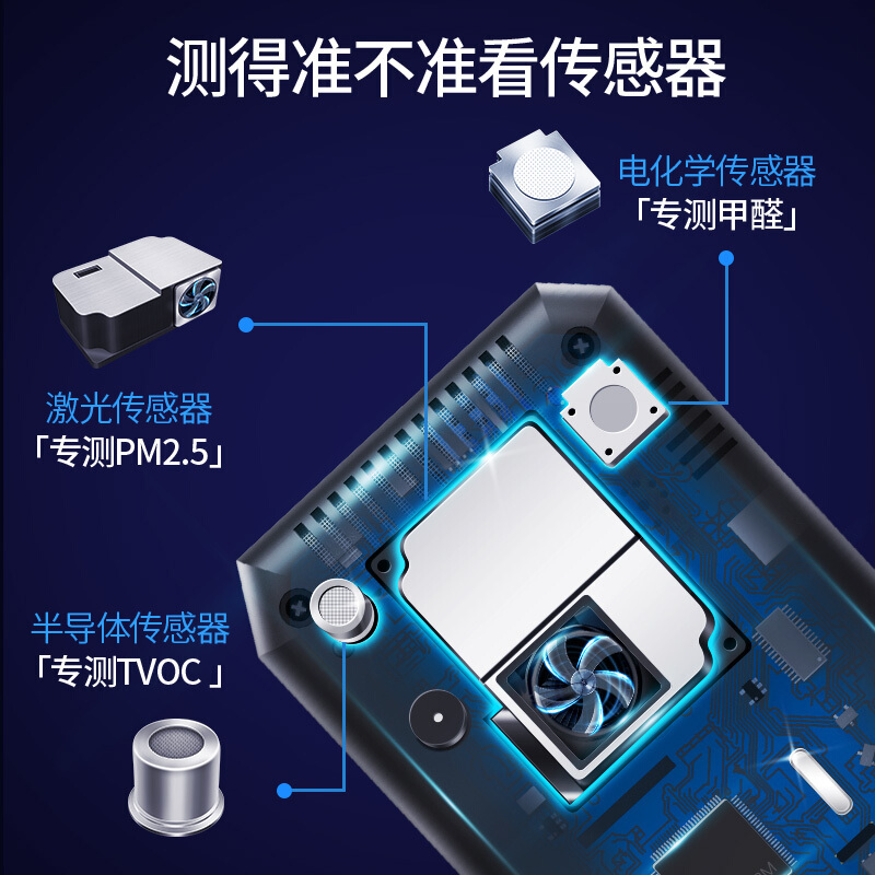 思乐智甲醛检测仪测试仪器测甲醛家用TVOC空气质量检测仪测试仪盒PM2.5装修检测试仪MEF550 甲醛仪MEF550