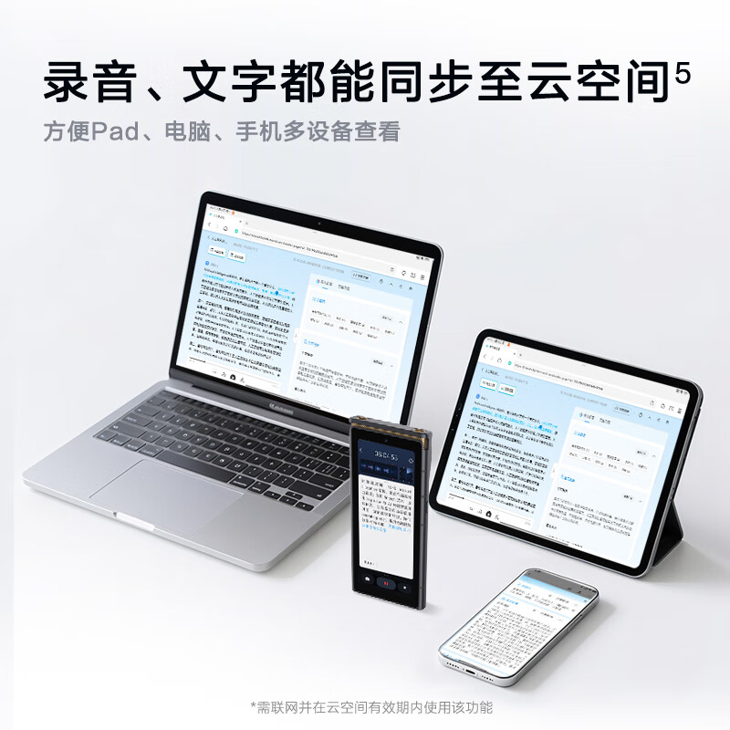 科大讯飞AI录音笔S6 Plus 免费录音转文字 同声转译 会议纪要 专业录音取证设备录音神器 超远距离录音机高清大图