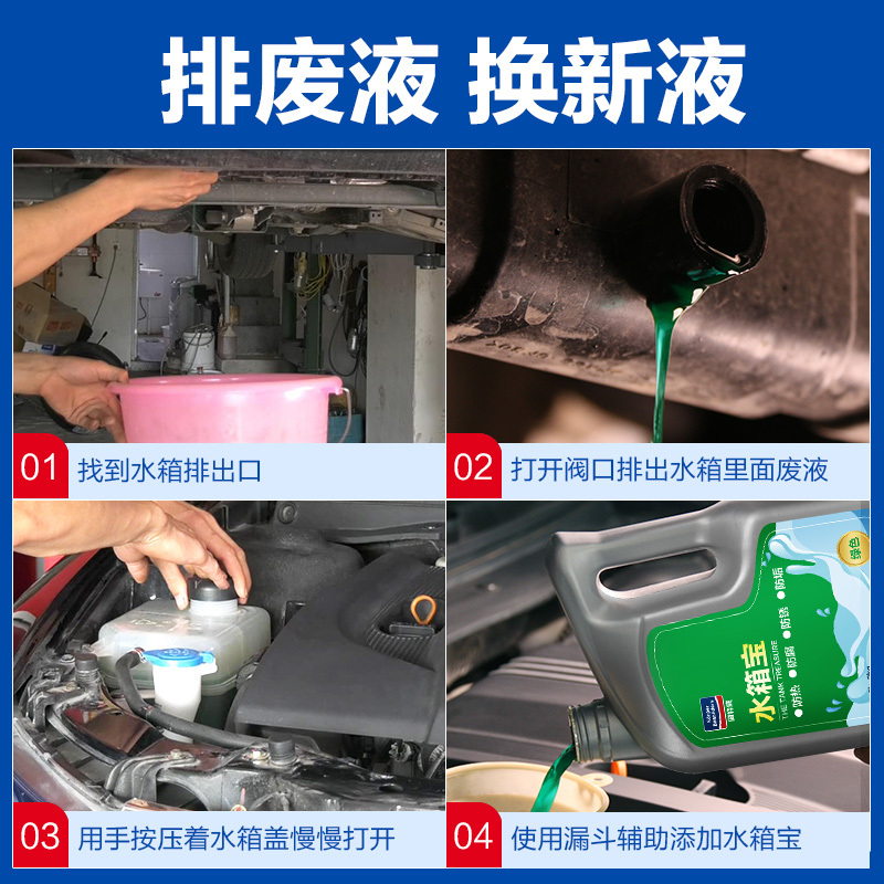 固特威(Korper Besonders)汽车防冻液水箱宝汽车冷却液绿色红色冷冻液四季 2KG0℃水箱宝(红色)