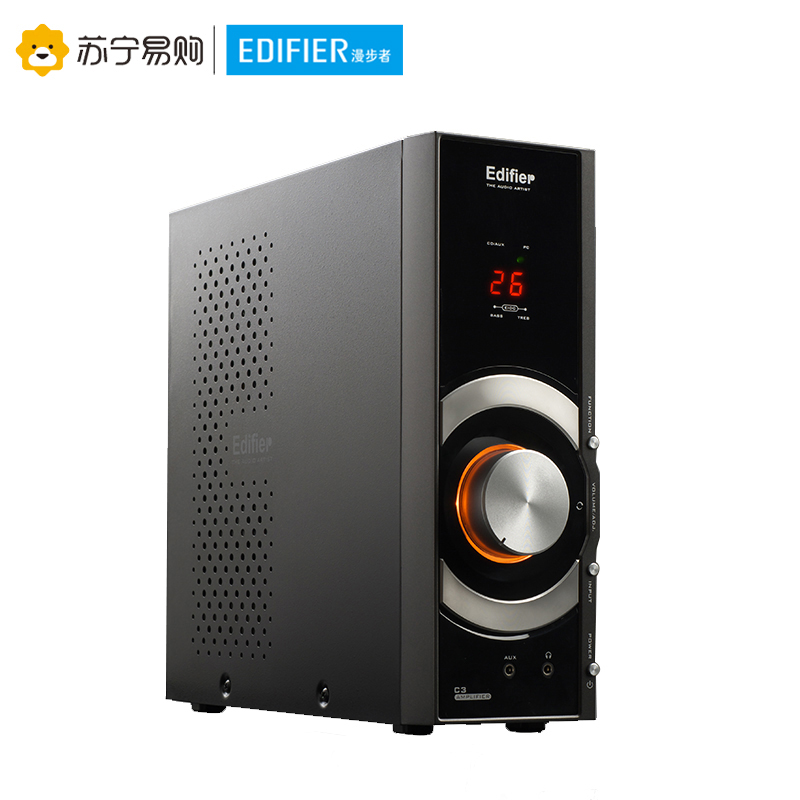 Edifier/漫步者 C3 2.1声道电脑有源音响多媒体音箱独立功放低音炮 黑色高清大图