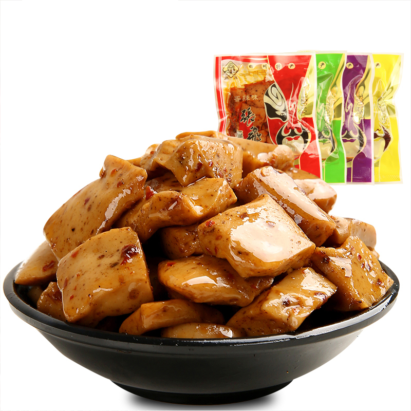 张飞豆干1000克四川特产小包装五香麻辣招牌豆腐干小吃零食品整箱