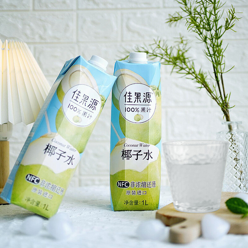 佳果源 100%NFC椰子水1L*4支