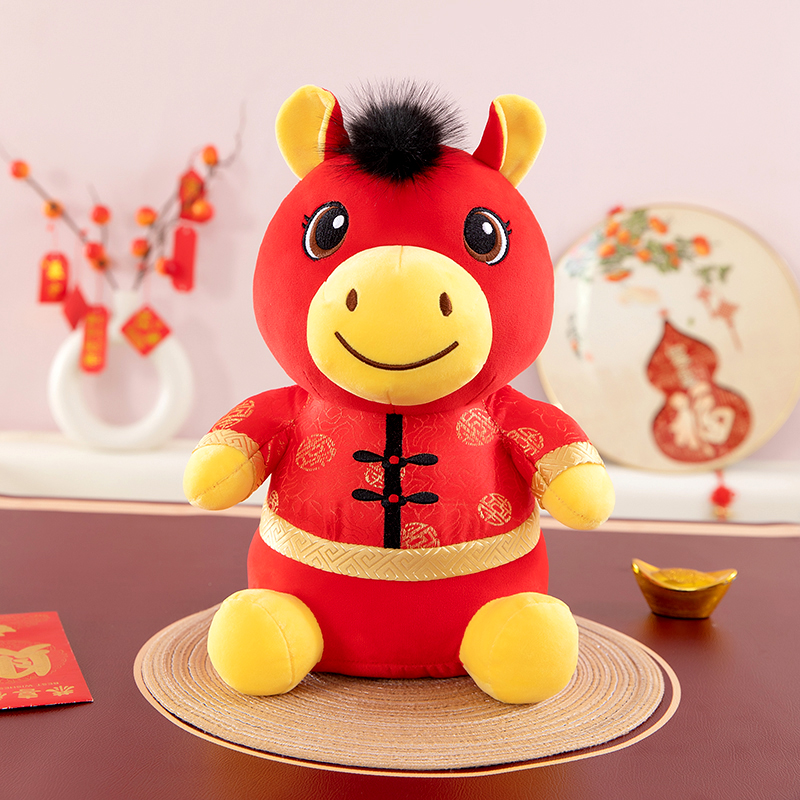 锦瑞星新年春节吉祥物公仔玩偶30cm/个高清大图