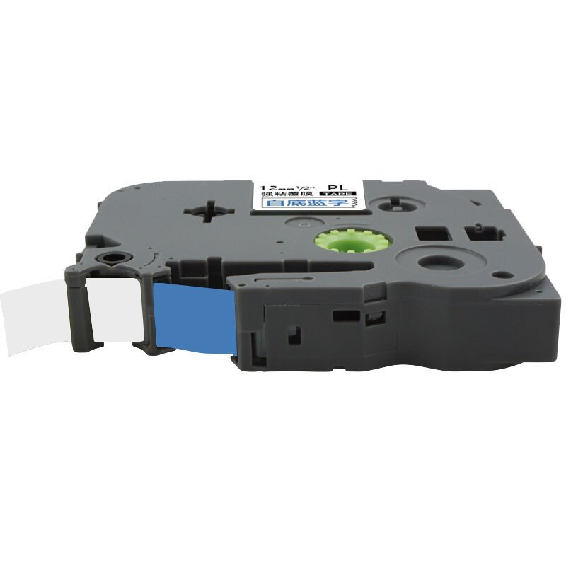 艾洁 标签带12mm白底蓝字PL-233 适用兄弟 PT-1010;1100CH;TZe-233标签机色带