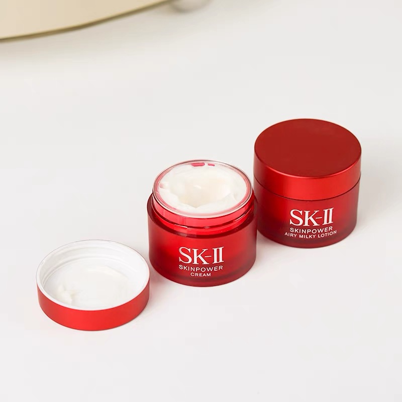 SK-II sk2大红瓶面霜滋润版15g旅行装 补水保湿深层锁水淡化细纹干纹抗初老提亮肌肤紧致透亮改善暗沉干皮高清大图