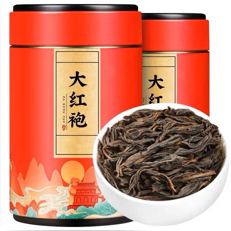 福岗大红袍茶叶武夷岩茶肉桂茶武夷山茶叶散装乌龙茶罐装礼盒装100克