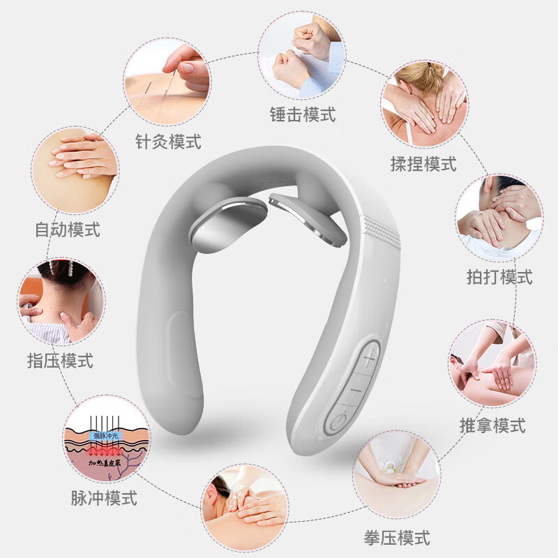 春枝漫野Chirimiri禧悦套装颈椎按摩器多功能颈椎按摩仪智能计数跳绳礼盒套装TZ-001高清大图