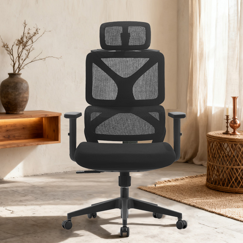 臻远 ZY-8939 办公椅人体工学椅转椅 定型棉黑框 单位:把高清大图