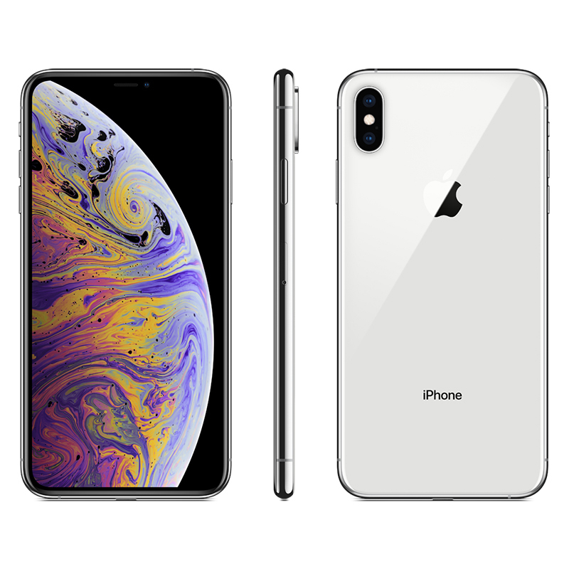 [全套标配]Apple iPhone XS Max 苹果新款 美版有锁全新 完美解锁移动联通4G手机 A12仿生芯片 新品全面屏智能手机 银色 512GB