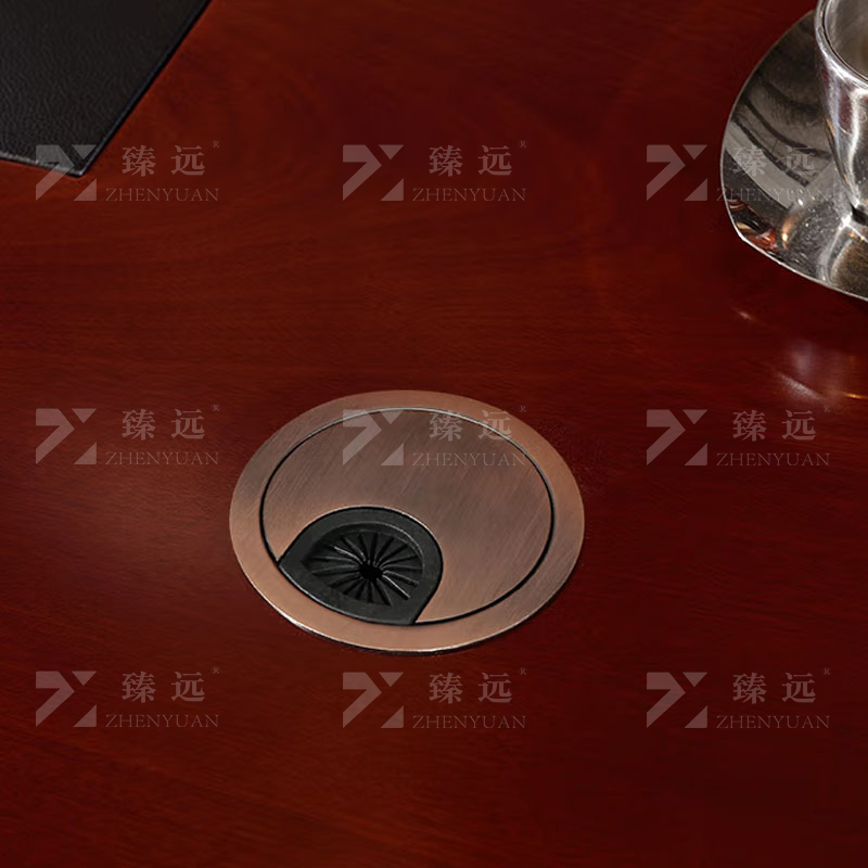 臻远 ZY-DBT-14 油漆家具老板桌大班台办公桌主管经理桌含副柜2.0米高清大图