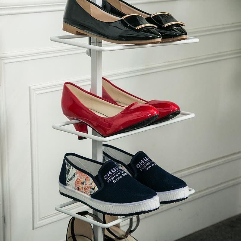 鞋架多层简易客厅家用经济型多功能简约迷你防尘儿童收纳鞋柜 七层白色图片