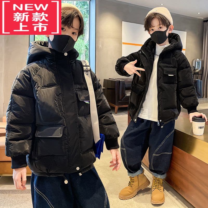 可莉允男童棉服2022新款童装中大童儿童加厚外套冬季棉袄男孩洋气棉衣潮图片