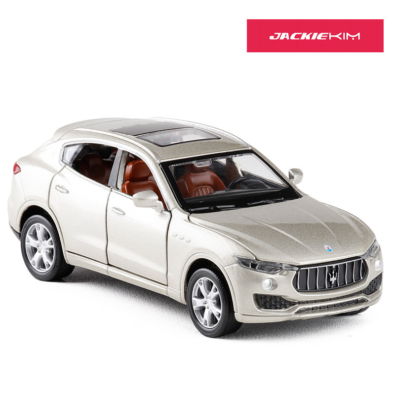 彩珀132玛莎拉蒂maserati莱万特levante合金车模声光回力玩具车香槟色