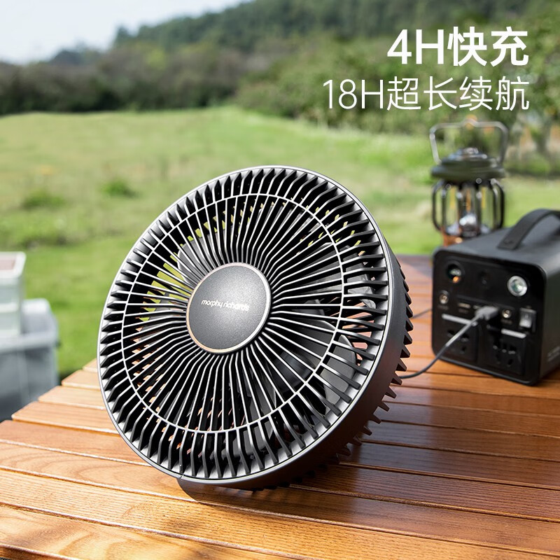 摩飞电器 电风扇台立两用便携带夜灯落地扇 MR3701 白高清大图