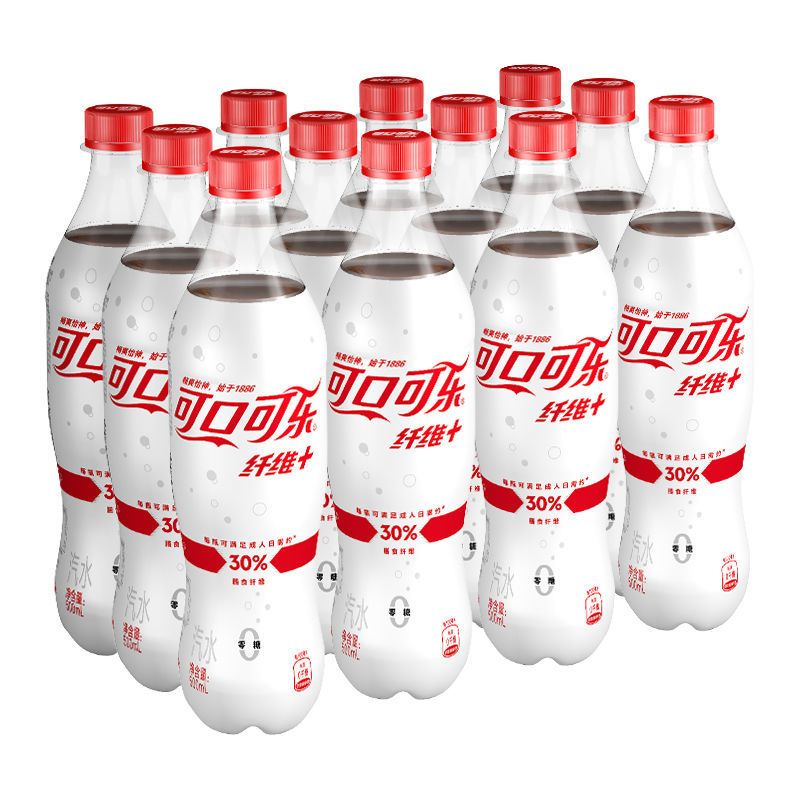 可口可乐膳食纤维500ml*12瓶整箱雪碧纤维可乐汽水碳酸饮料饮品