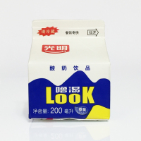 顺丰光明 酸奶look噜渴盒装200ml*低温冷藏运输原味红枣味酸牛奶饮品 原味458ml*10盒