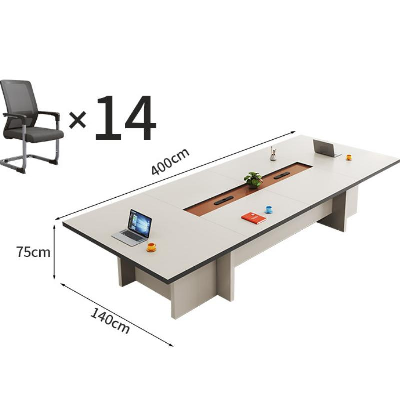怡卓欧会议桌4*1.4米+14椅组高清大图
