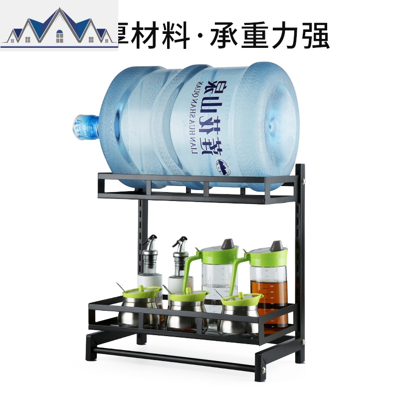 不锈钢厨房置物架黑色调味调料架子家用多功能用品酱油瓶佐料收纳 三维工匠高清大图