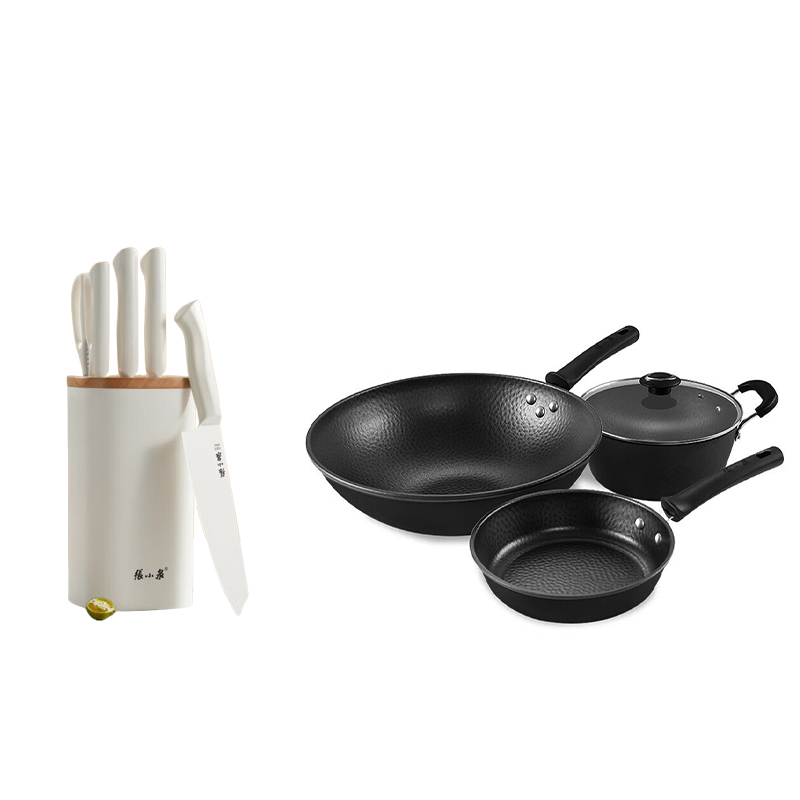张小泉刀具套装+锅具套装