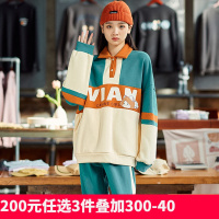 [直降价94元]唐狮春秋新款女装运动时尚洋气髦运动服卫衣休闲裤学院风