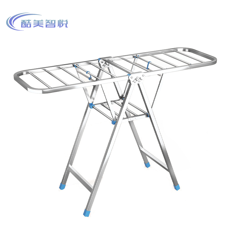 酷美智悦 不锈钢方管折叠晾衣架1.5米 KM-BH498 个高清大图