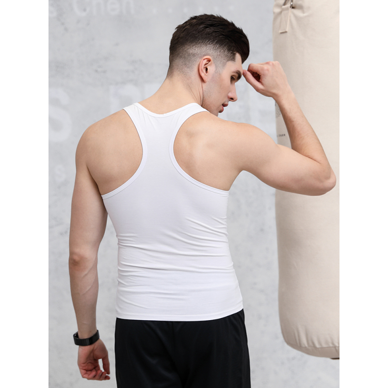 男士背心棉运动健身跨栏紧身修身型吊带打底外穿工字夏季潮