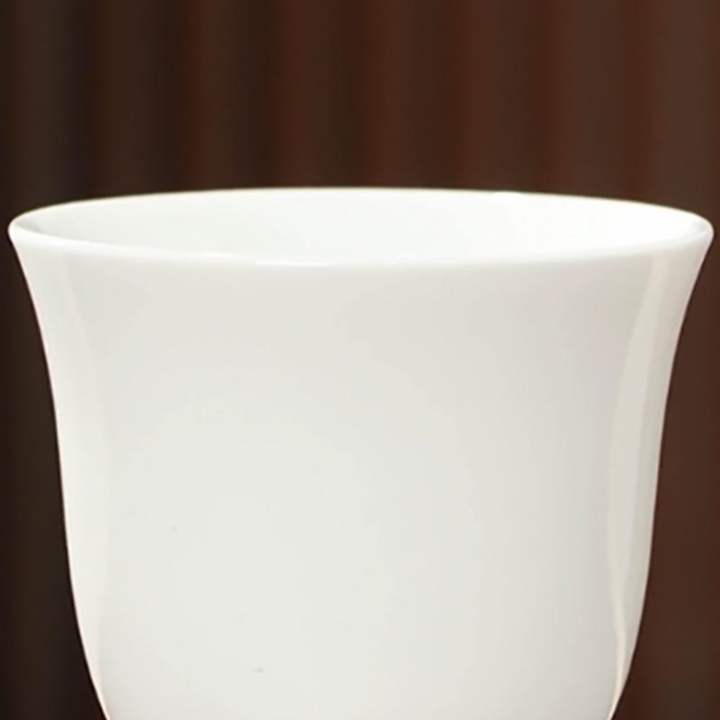 高白瓷茶杯聚香杯 长5*高4.5cm 容量50ml(10个装)高清大图