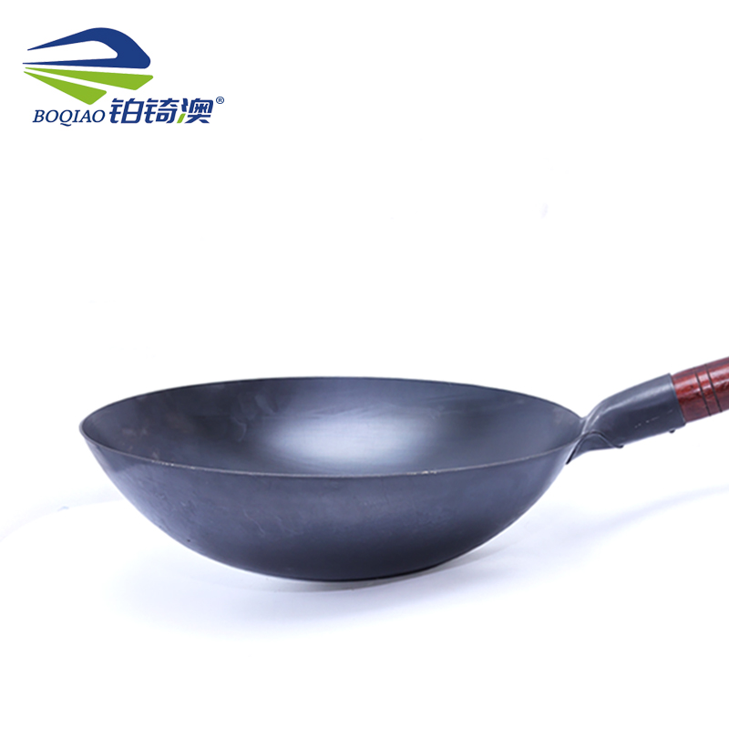 铂锜澳商用氮化木柄炒锅 铁锅 36cm 个高清大图