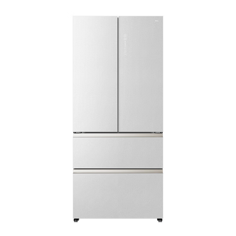 TCL R470P12-DQ 多门冰箱 470升 法式四开门多门58cm超薄零嵌入式白色玻璃面板风冷家用电冰箱杀菌除味