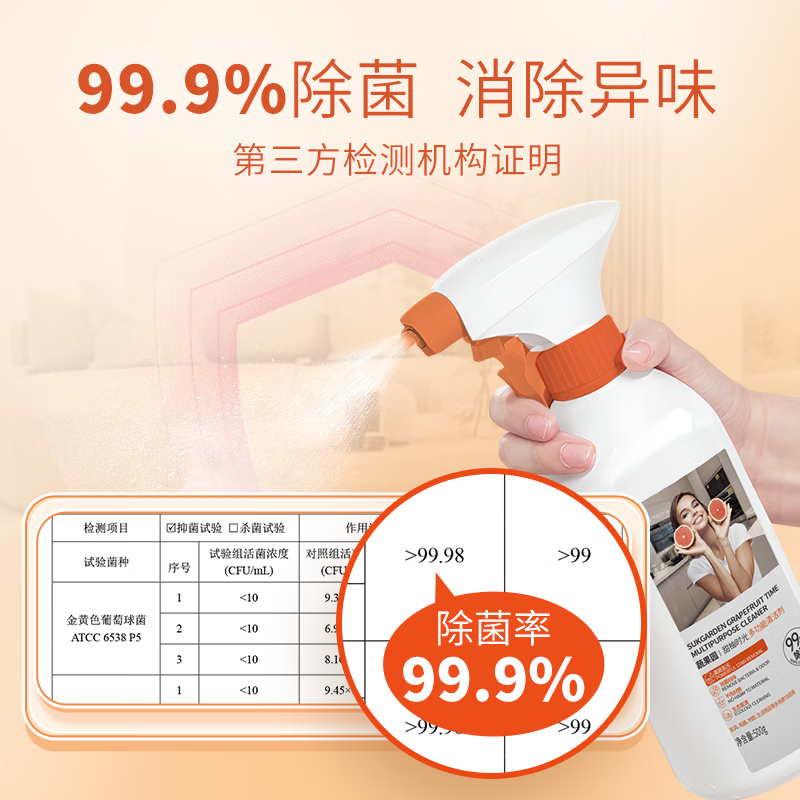 SukGarden蔬果园甜柚时光多功能清洁剂高清大图