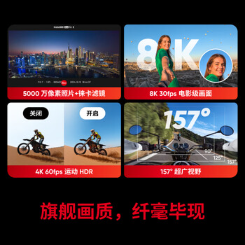 影石(Insta360) 广角运动相机 Ace Pro2灰色遮光镜套装高清大图