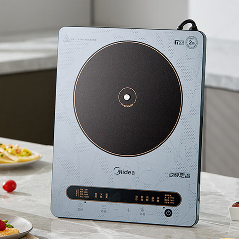 美的(Midea) 变频定温电磁炉小尺寸少油烟少油烟不易糊锅MC-22MB01家用烧水爆炒