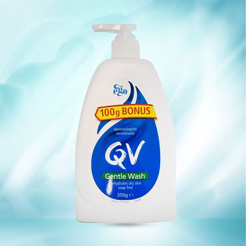 Ego QV深层保湿轻柔成人男女士沐浴露 滋润补水孕妇可用无香型350g/瓶 轻柔温和洁肤露沐浴露 澳洲进口