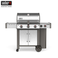 weber烤炉 Genesis S340豪华款庭院式燃气焖烤炉 -三灶黑色 （不锈钢）
