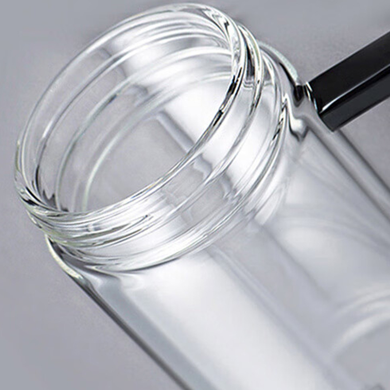 希诺玻璃杯290ml耐用耐高温户外便携双层防烫XN-6720高清大图